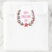 Sceau Sticker Bon thanksgiving simple mais élégant (Sac)