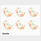 Sceaux et autocollants d'enveloppes monogrammes (Feuille)