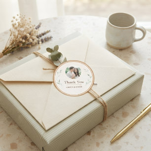 Scellé Autocollant de Mariage Personnalisé Botaniq