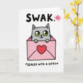Scellé avec une carte d'amour de chaton (Fleur jaune)