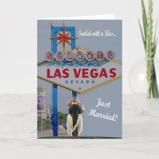Scellé avec une carte mariée de Las Vegas de