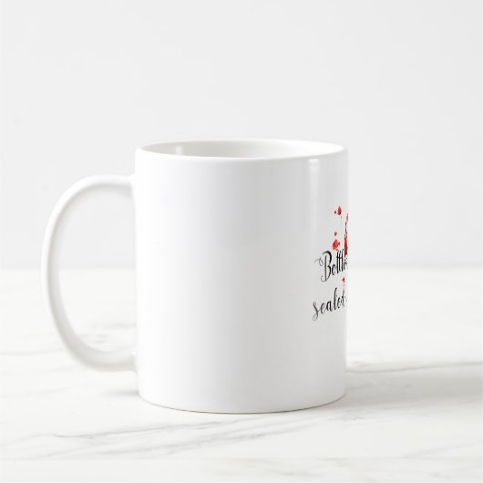 "Scellé avec une Mug Baiser" Mug classique, 325 ml (Gauche)