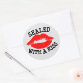 SCELLÉ D'UN KISS, STICKERS DE LÈVRES ROUGES (Enveloppe)