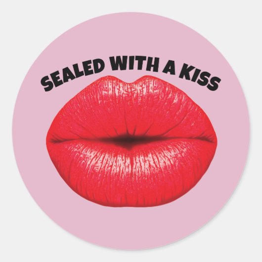 SCELLÉ D'UN KISS, STICKERS DE LÈVRES ROUGES (Devant)