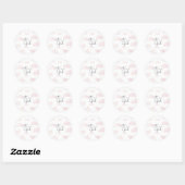Scellé d'un nuage rose jaune autocollant rond (Feuille)