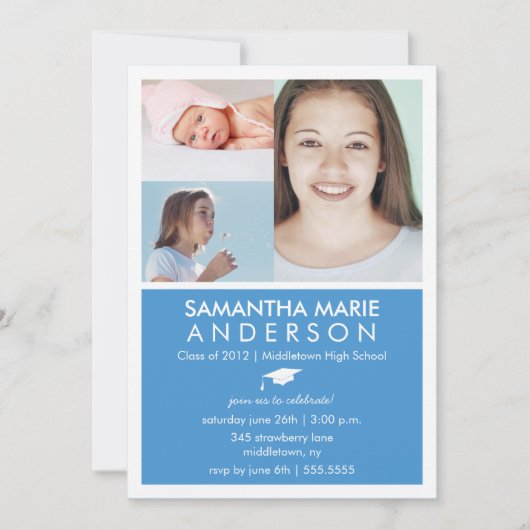 Scénario 3 - Invitation à un diplôme de photo - Bl (Devant)