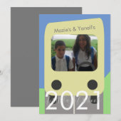 Scénario de bus pour le premier jour d'école Carte (Devant / Derrière)