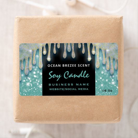 Scénario de cireur moderne étiquette de cierge soy (En situation)