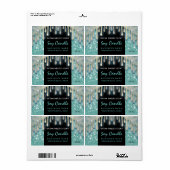 Scénario de cireur moderne étiquette de cierge soy (Feuille entière)