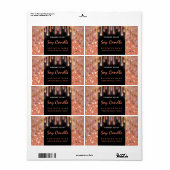 Scénario de cireur moderne étiquette de cierge soy (Feuille entière)