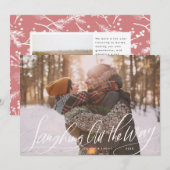 Scénario de la carte photo de Noël en riant (Devant / Derrière)