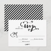 Scénario de mariage - Carte de réponse RSVP (Devant / Derrière)
