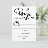 Scénario de mariage - Carte de réponse RSVP (Debout devant)