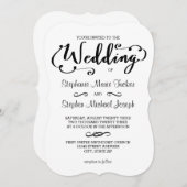 Scénario de mariage - Invitation de mariage (Devant / Derrière)