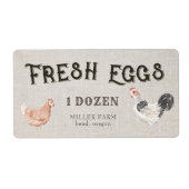 Scénario décoratif rustique Poulets Étiquette cart (Devant)