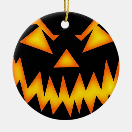 Scenario Jack O Lantern Face Ornament Round (Voorkant)