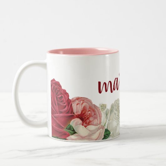 Scénario moderne et chic de Mug de café floral (Gauche)