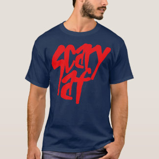 Scenary Af Red-tekst T-shirt