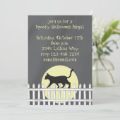 Scenary Black Cat op Picket Fence Kaart (Staand voorkant)