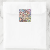 Scenary Cats Vierkante Sticker (Tas)