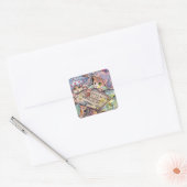Scenary Cats Vierkante Sticker (Envelop)