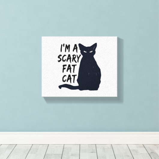 Scenary Halloween Black Cat Design grafisch Canvas Afdruk (Insitu (Houten vloer))