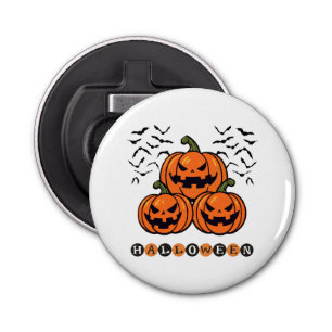Scenary Pumpkin Face Halloween Button Flesopener