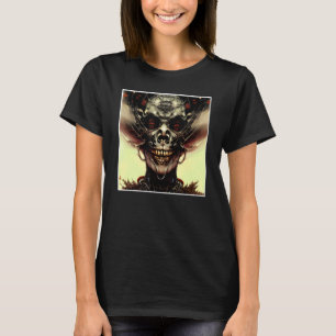 Scenary Skull Horror Nightmare Creepy Face Unique  T-shirt