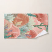 Scène aquarelle de la floraison du désert de Blush (Serviette à main)