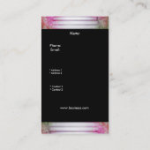 Scène asiatique carte de visite élégante rose arge (Dos)