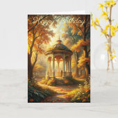 Scène Automne Automne Avec Carte D'Anniversaire Ga (Fleur jaune)