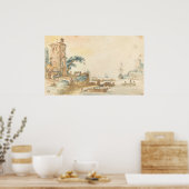 Scène avec tour - Hendrick Avercamp Poster d'Art (Cuisine)