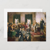 Scène bij de ondertekening van de Grondwet Briefkaart (Voorkant / Achterkant)