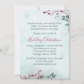 Scène bois, renard Carte de voeux de Noël (Dos)