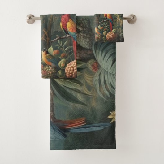 Scène botanique de perroquets et ananas (En situation)