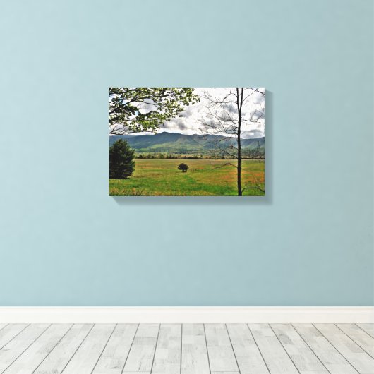 Scene Canvas, gebergte in Noord-Georgië Canvas Afdruk (Insitu (Houten vloer))