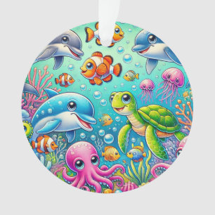 Scène colorée de la vie marine sous-marine