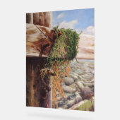 Scène côtière avec galets et bois Patiné. (Angle)