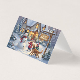 Scène d'art de Noël enneigée et cosy