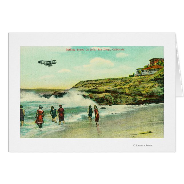 Scène de baignade à La Jolla Beach San Diego, CA (Devant horizontal)