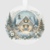 Scène de Cabane enneigée lumineuse (dos)