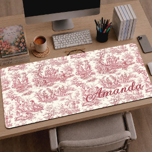 Scène de campagne élégante vintage toile rouge