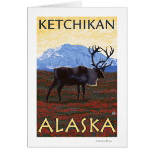 Scène de caribou - Ketchikan, Alaska