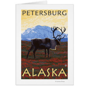 Scène de caribou - Pétersbourg, Alaska