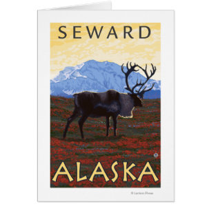 Scène de caribou - Seward, Alaska