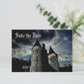 Scène de château gothique Carte de rendez-vous (Debout devant)