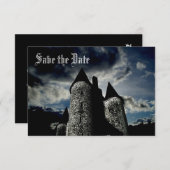 Scène de château gothique Carte de rendez-vous (Devant / Derrière)