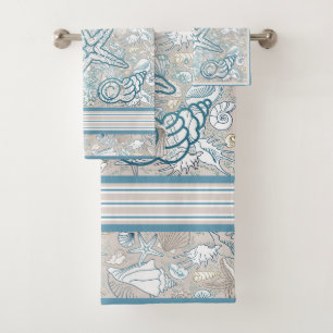 Scène de coquillages avec serviette de bain Arrièr
