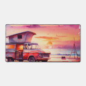 scène de coucher de soleil sur la plage à l'aquare (Recto)