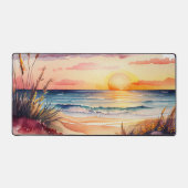 scène de coucher de soleil sur la plage à l'aquare (Recto)